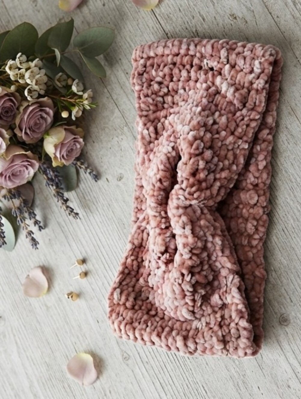 Velvet Adult Twisted Headband Chenille Pink Boho Winter Chic Y2k Plush Soft Cozy